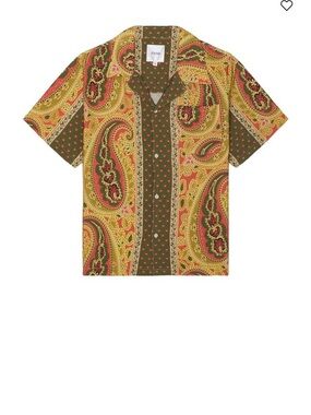 NWT FOUND Paisley Short Sleeve Camp Shirt, size XL